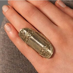 LOW LUV x Erin Wasson gold tone tribal boho ring 6